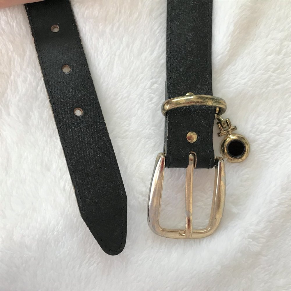 Vintage Belt with Charm Black Sz L, XL - Picture 5 of 8